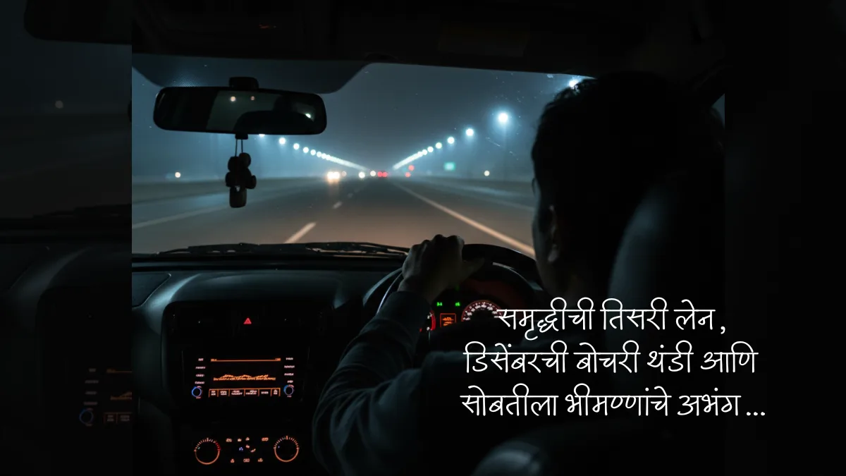 समृद्धीची तिसरी लेन, डिसेंबरची बोचरी थंडी आणि सोबतीला भीमण्णांचे अभंग...